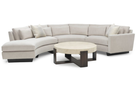 Valeria 2pc Curved Bumper Sectional (With Santa Cruz Table) - Rene Cazares