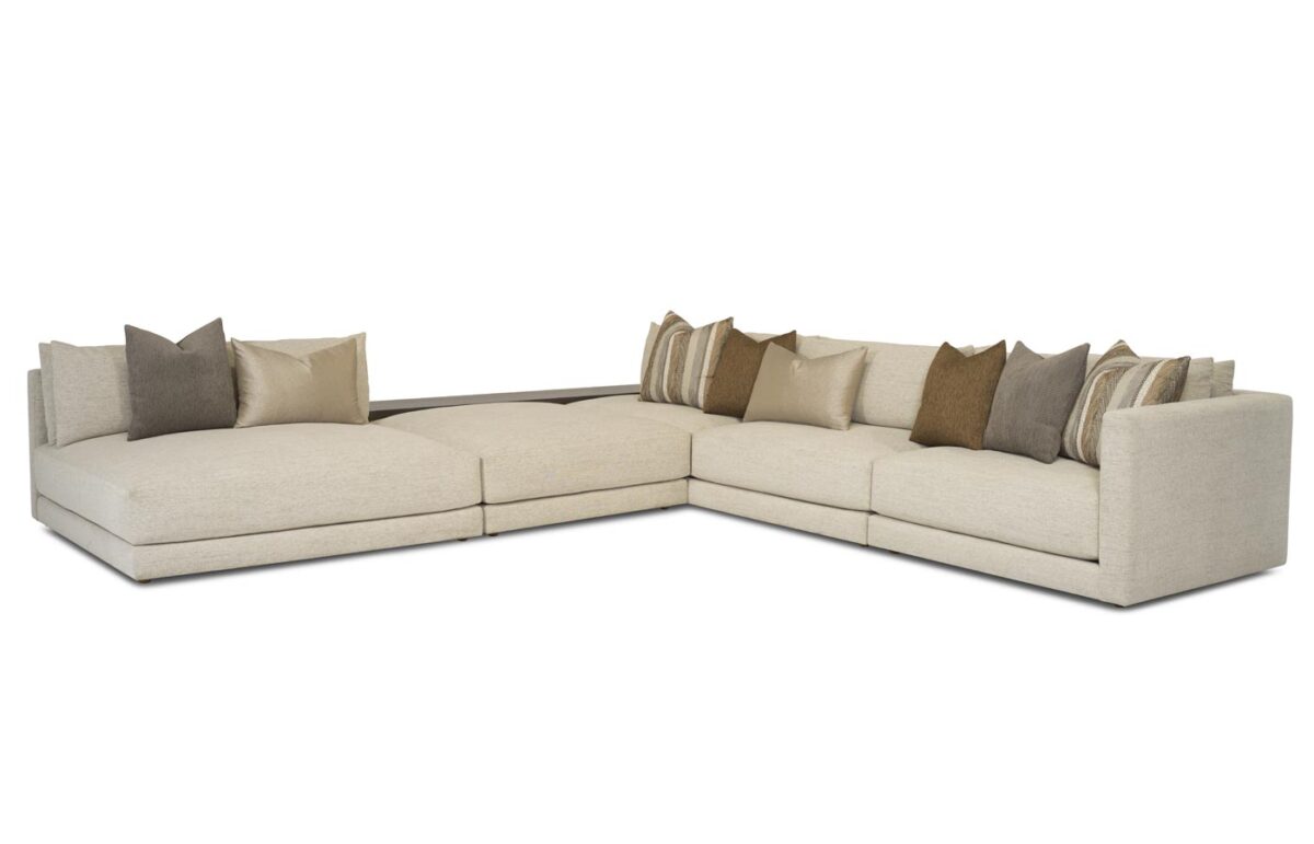 Nirvana 4pc Sectional (With Cliff Bookcase)