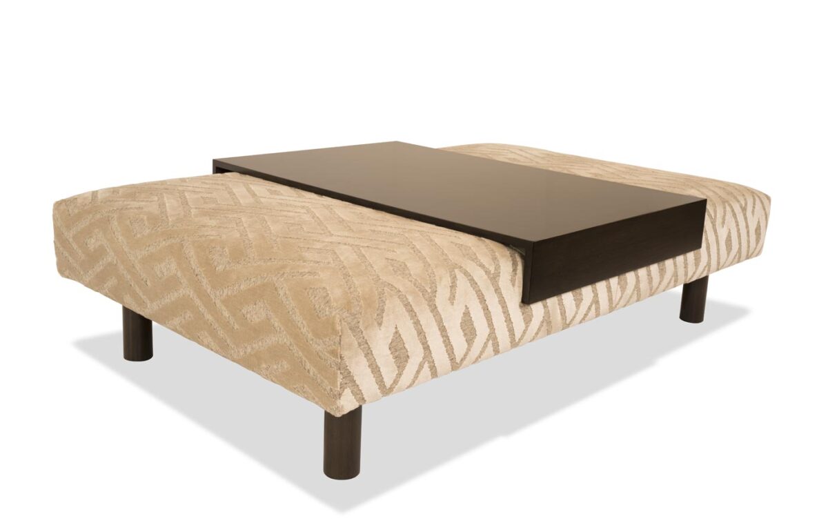 Yoko Rectangle Cocktail Ottoman (with Optional Tray) - Image 2