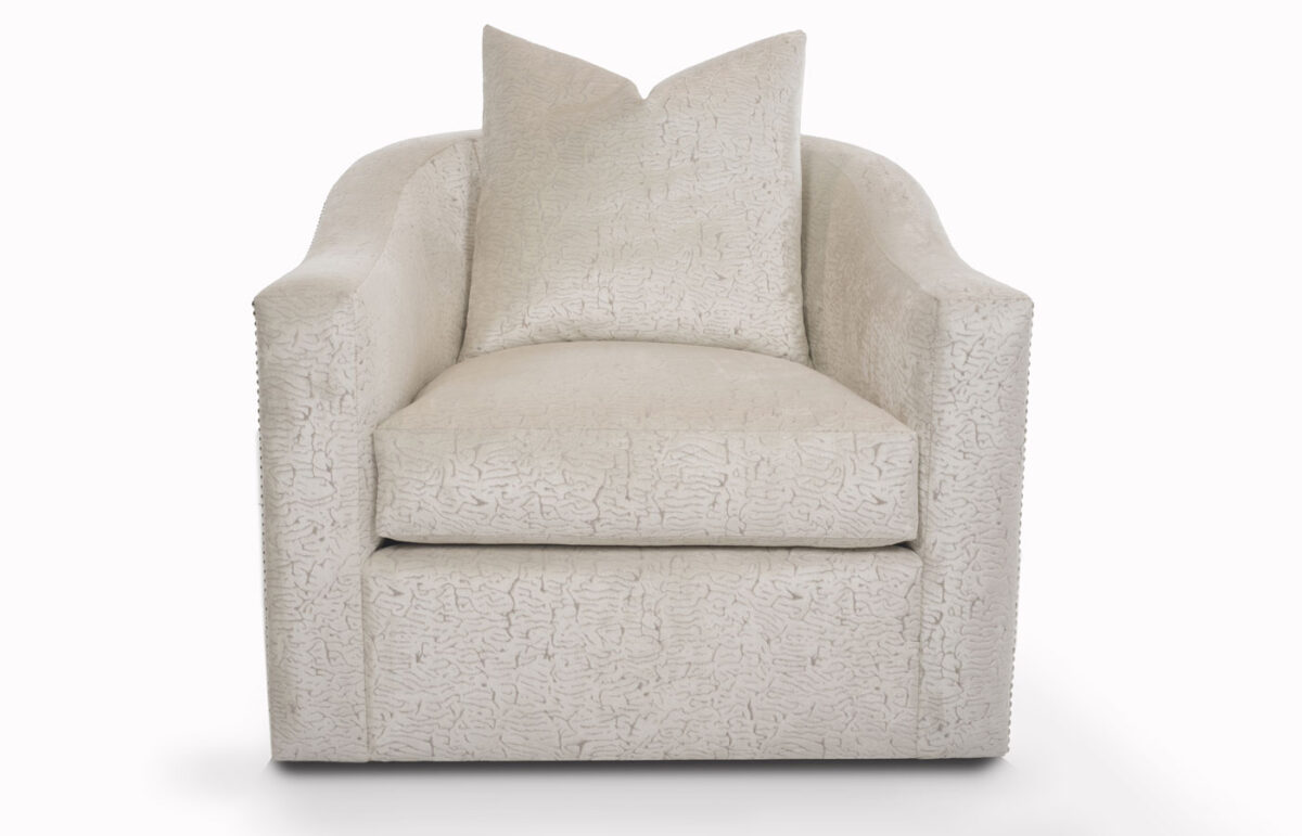 Caiden  Upholstered Chair & Swivel Chair (With Optional Decorative Nails) - Image 2