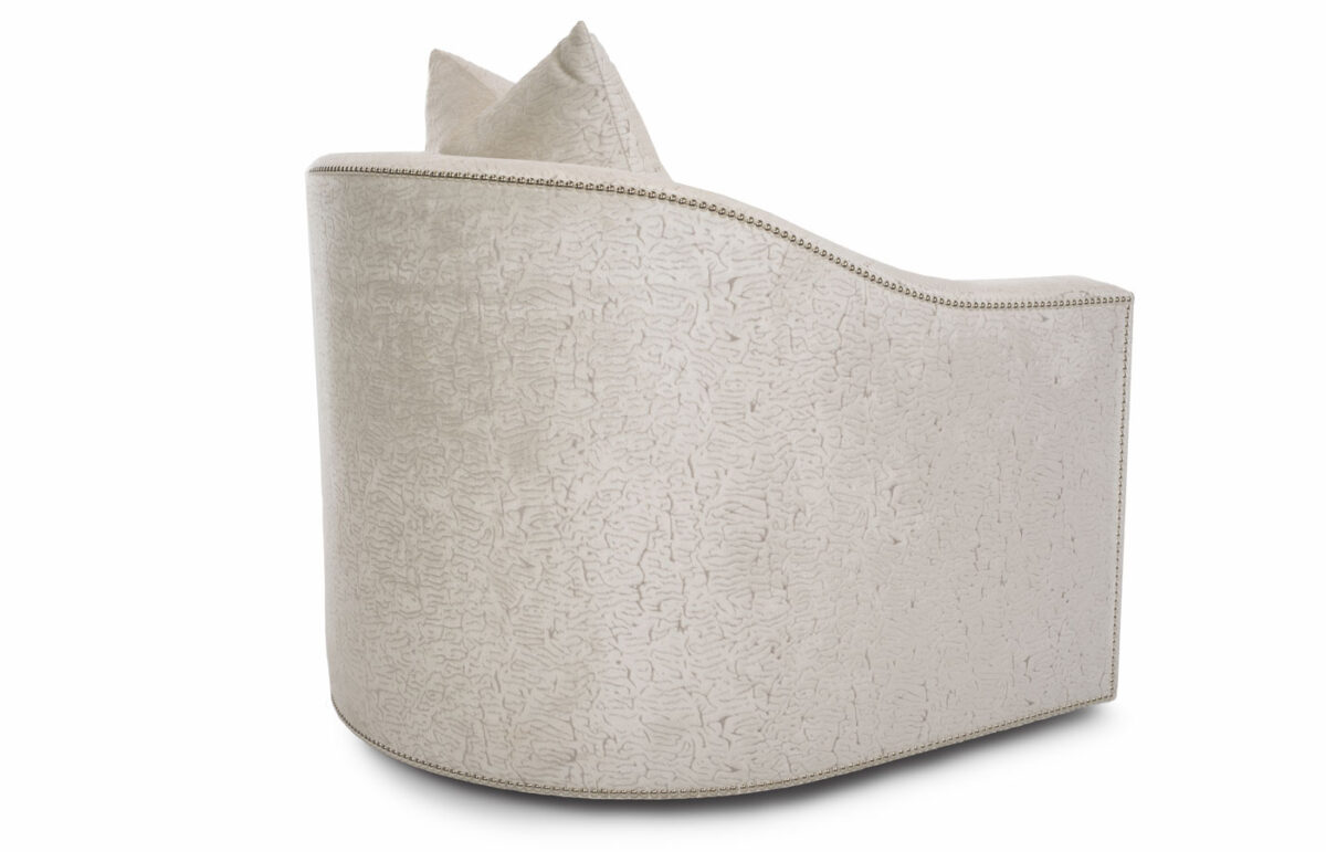 Caiden  Upholstered Chair & Swivel Chair (With Optional Decorative Nails) - Image 4