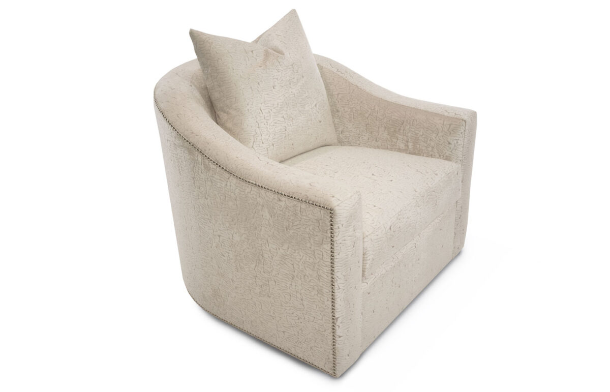 Caiden  Upholstered Chair & Swivel Chair (With Optional Decorative Nails) - Image 6
