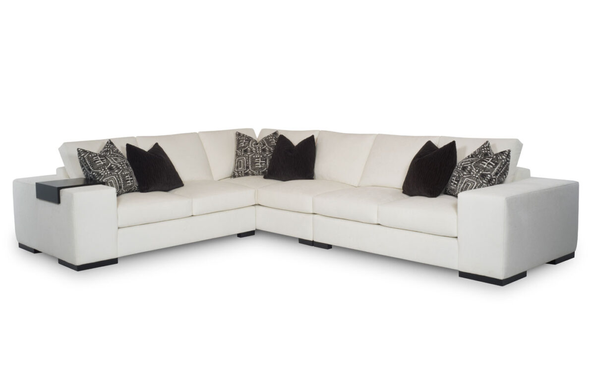 Carbon (Wood Leg) 3pc Sectional (With Optional Arm Tray)