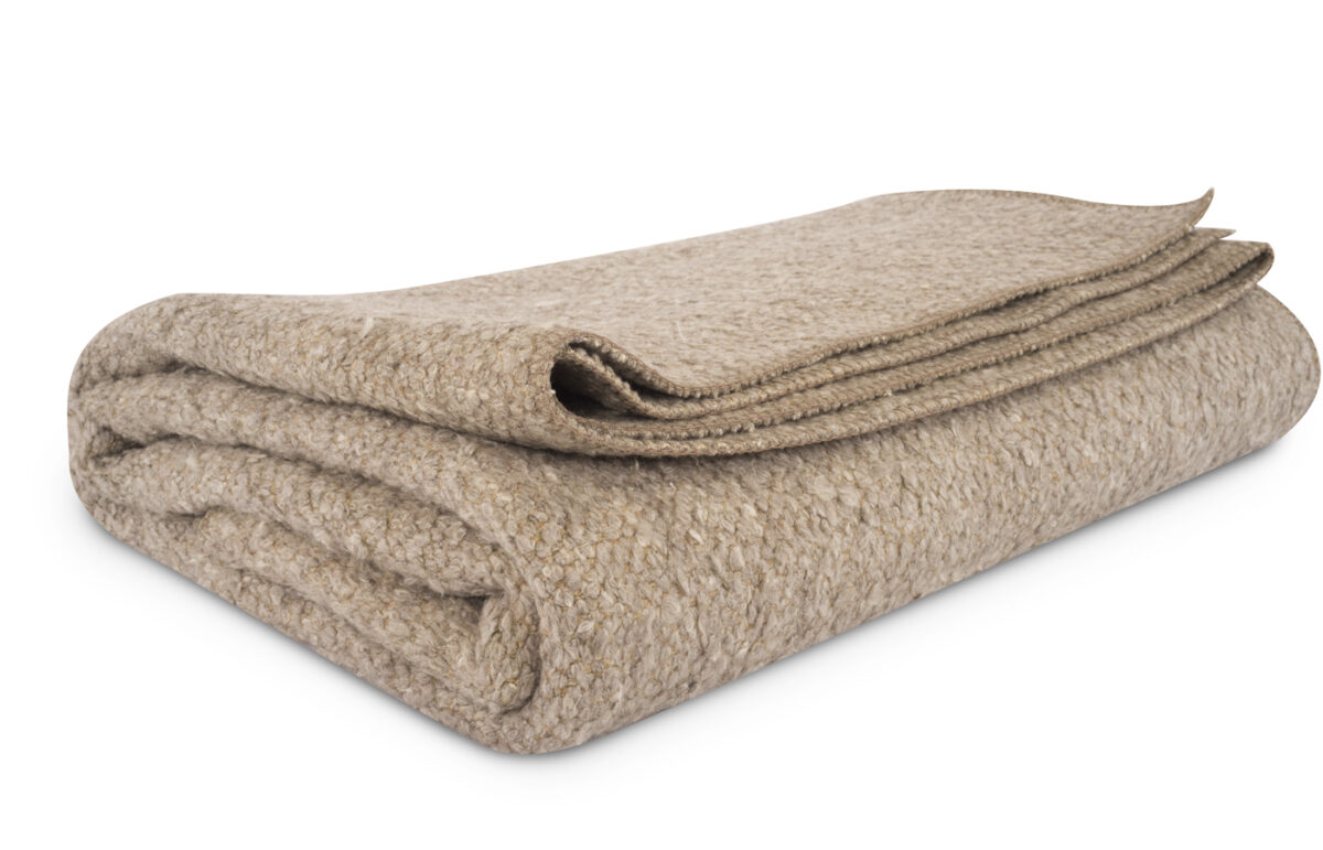 Linen Blend Blanket (Grey)