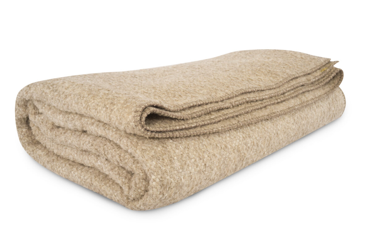Linen Blend Blanket (Oatmeal)