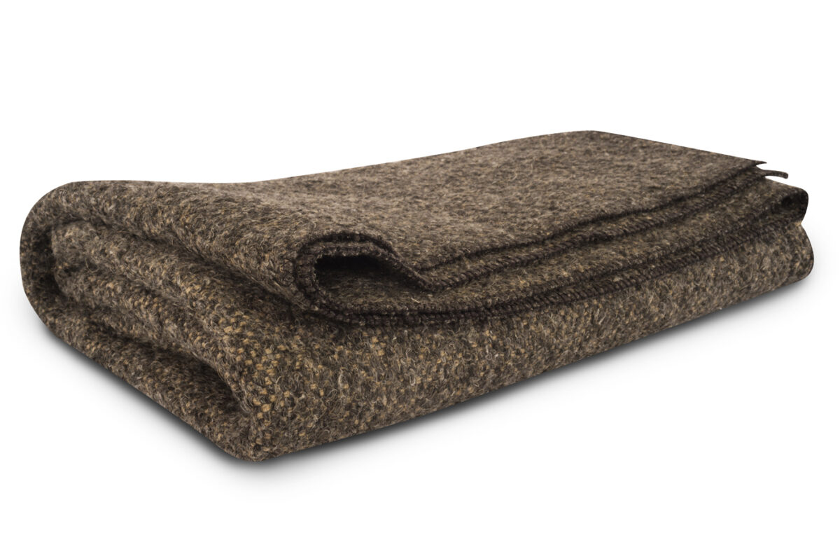 Linen Blend Blanket (Peppercorn)