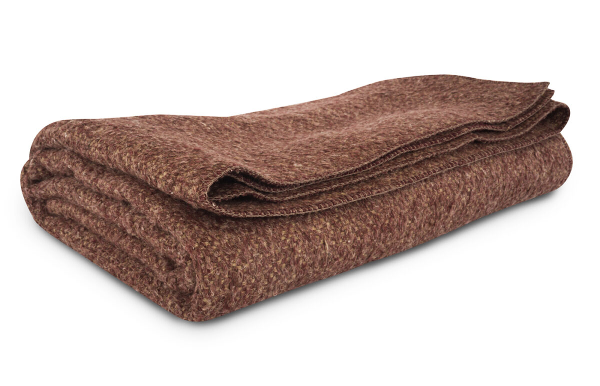 Linen Blend Blanket (Pomegrante)