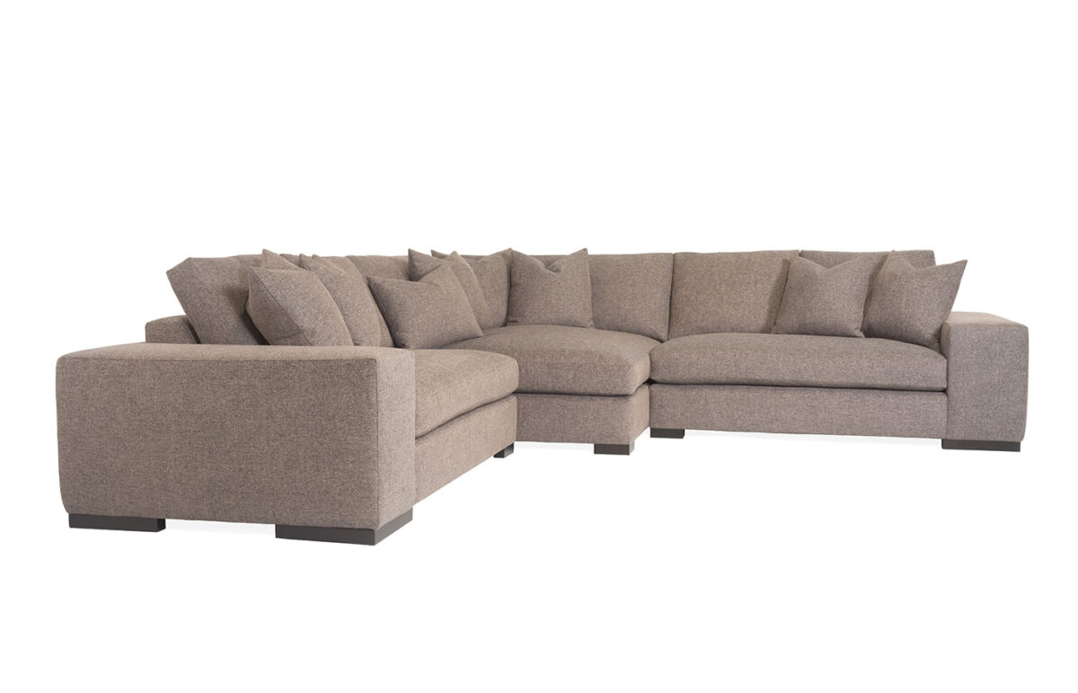Carbon (Wood Leg) 3pc Corner Chaise Sectional - Image 2