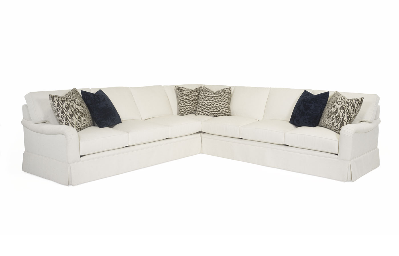 INSPIRE 2pc L Sectional (English Arm, Low Boxed Back, Straight Cushion