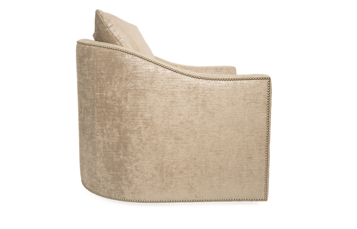 Caiden Upholstered Petite Chair & Swivel Chair (With Optional Decorative Nails) - Image 6