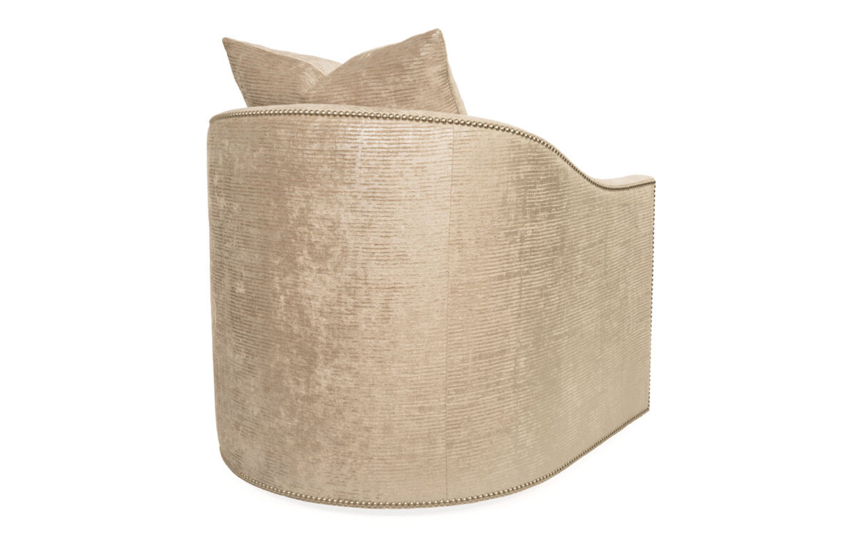 Caiden Upholstered Petite Chair & Swivel Chair (With Optional Decorative Nails) - Image 8