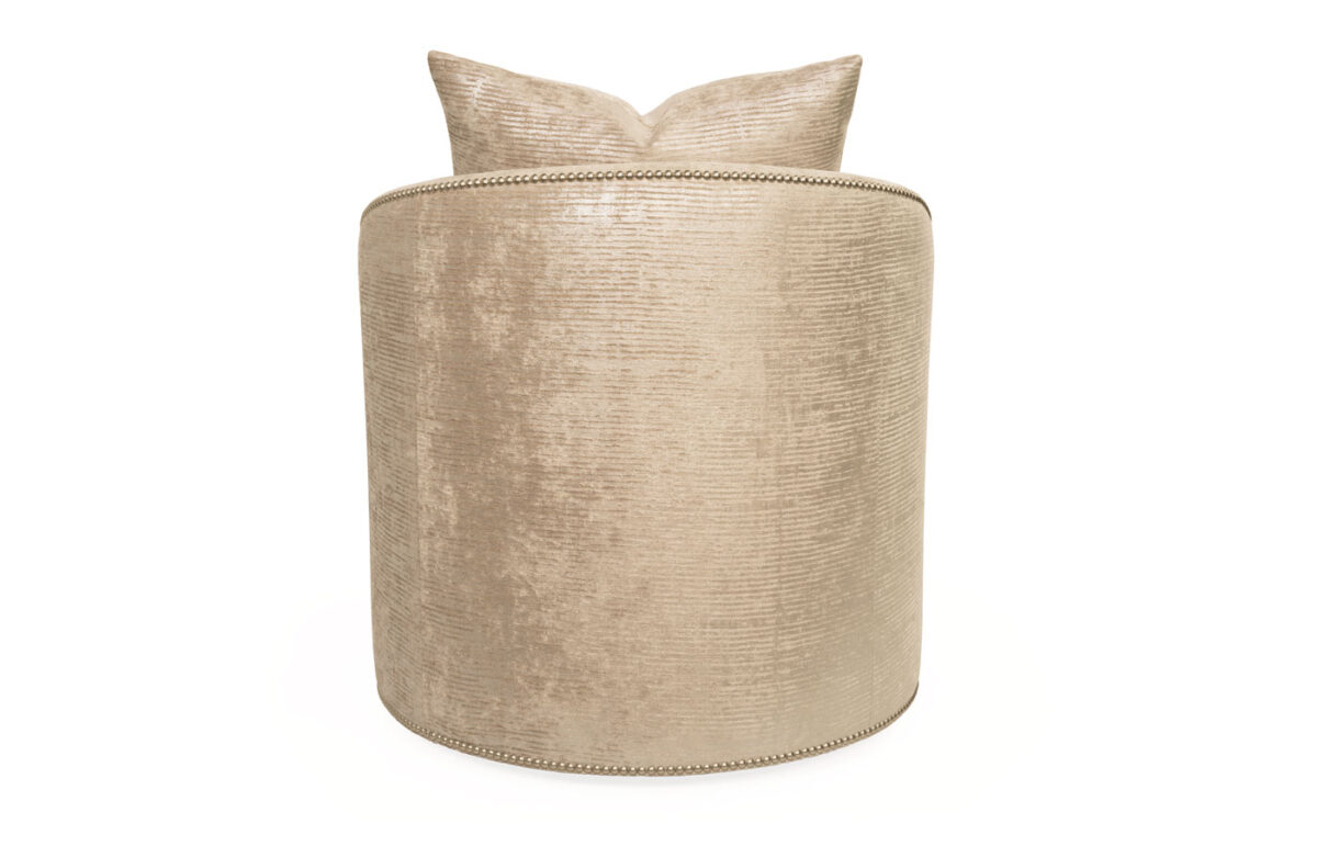 Caiden Upholstered Petite Chair & Swivel Chair (With Optional Decorative Nails) - Image 9