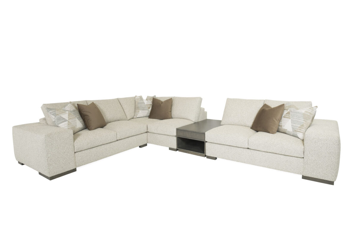 Carbon (Wood Leg) 3pc Sectional (With Cuba Table) - Image 2