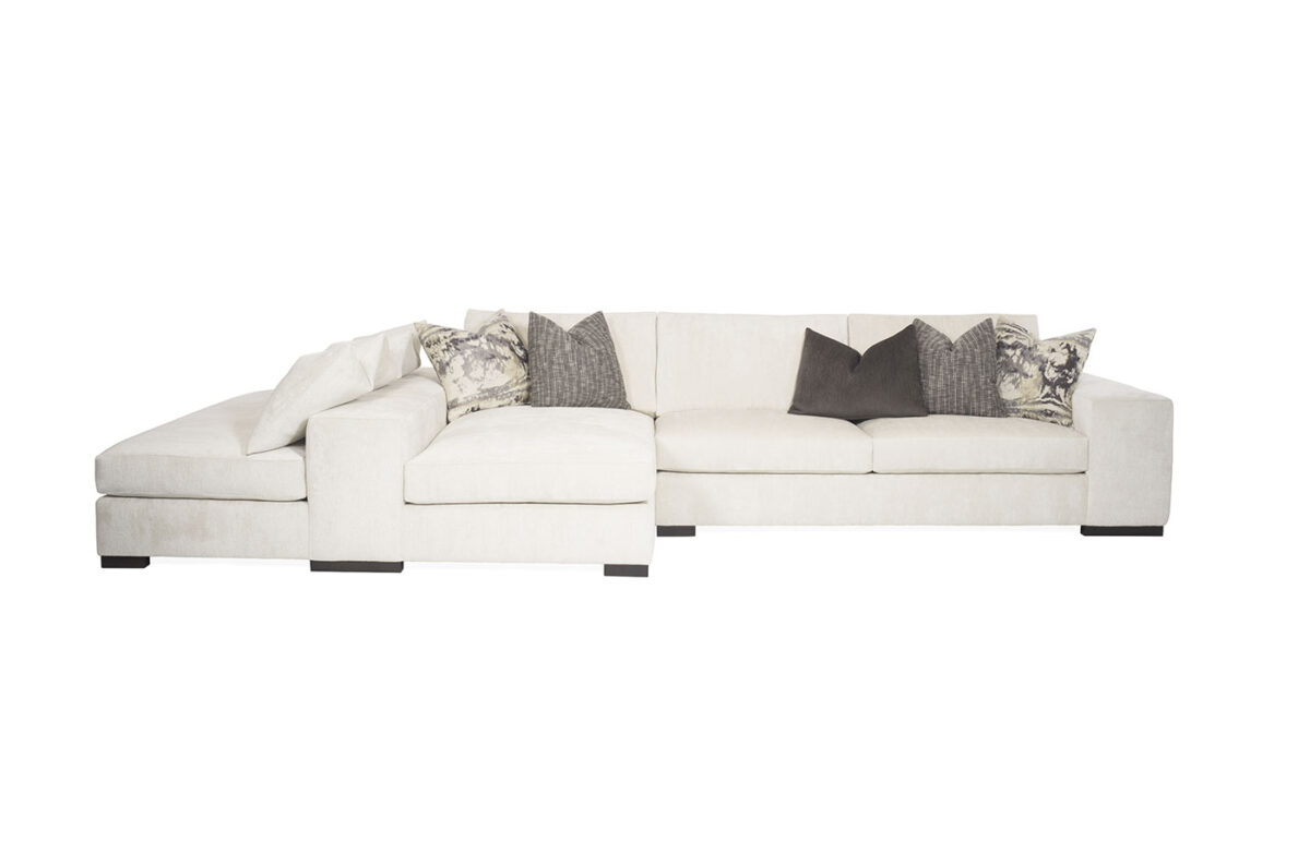 Carbon (Wood Leg) 2pc Peninsula Sectional - Image 3