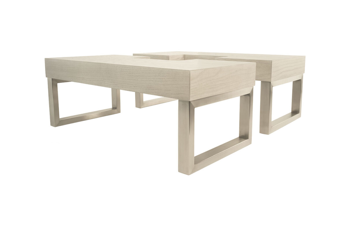Santorini (Plated Base) 2pc Cocktail Table - Image 2