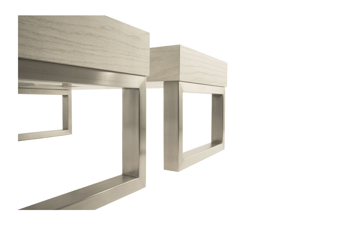 Santorini (Plated Base) 2pc Cocktail Table - Image 4