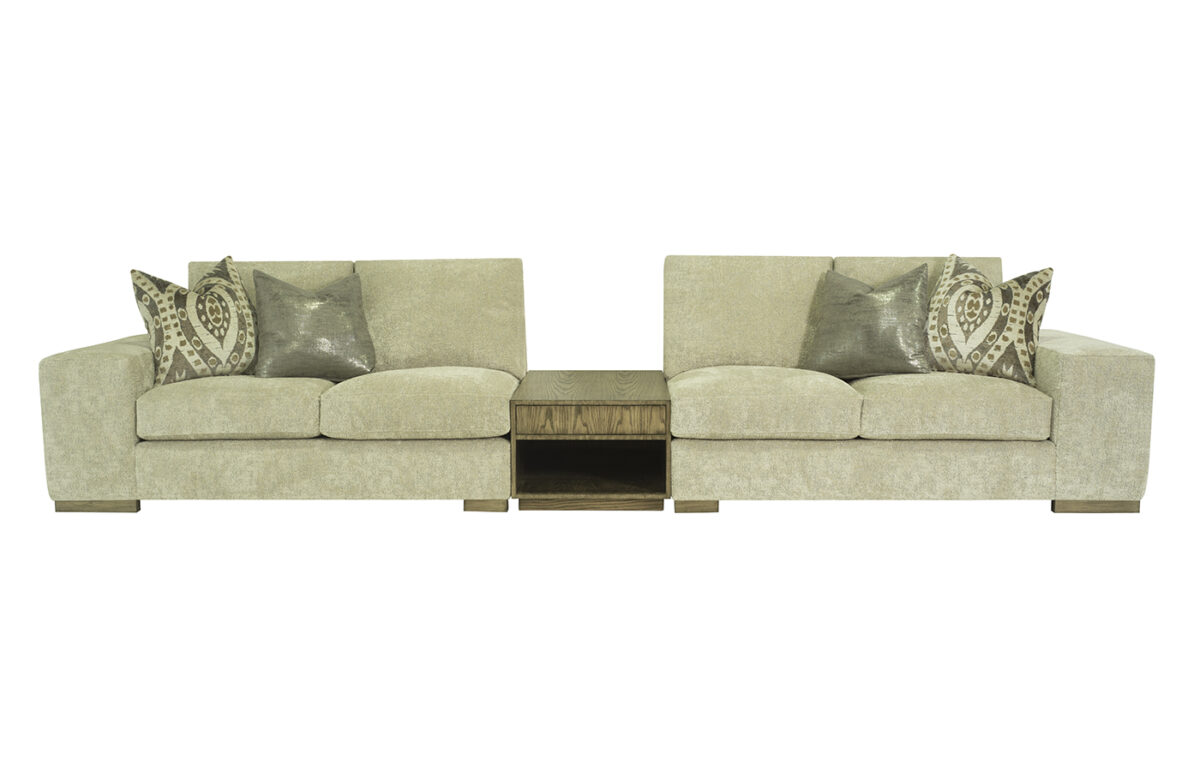 Carbon 2pc Sectional Sofa (with Cuba Sectional Table)