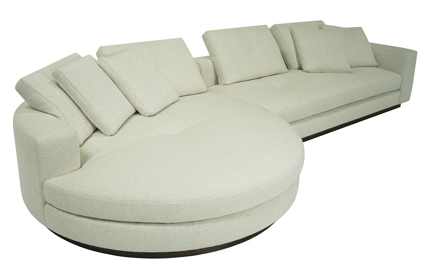 Oslo 2pc Round Chaise Sectional New