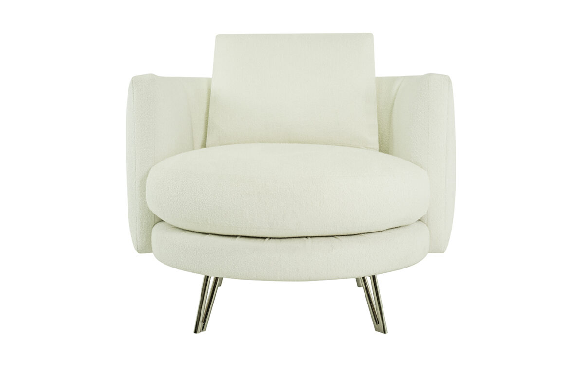 Lotus Chair & Swivel Chair (White) - Image 2