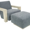 Leon (Wood Arm) Chair & Ottoman - Image 2