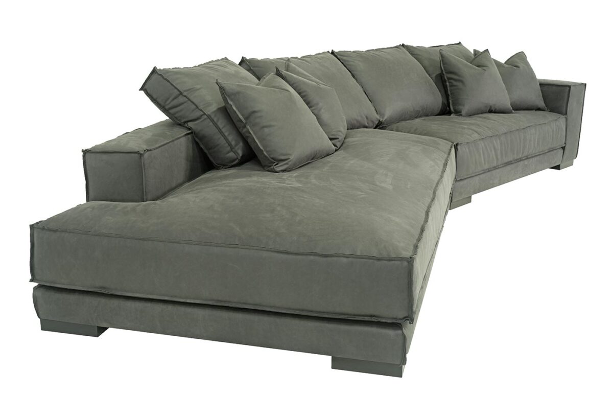 Hamptons (Wood Leg) Leather 2pc Angle Sectional  <span style="color: #ff0000;">New!</span> - Image 2