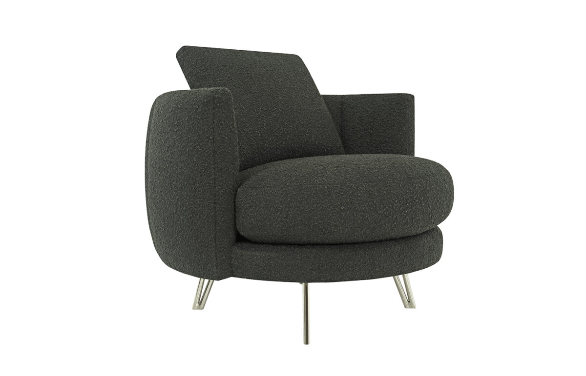 Lotus Chair & Swivel Chair (Black) - Image 2