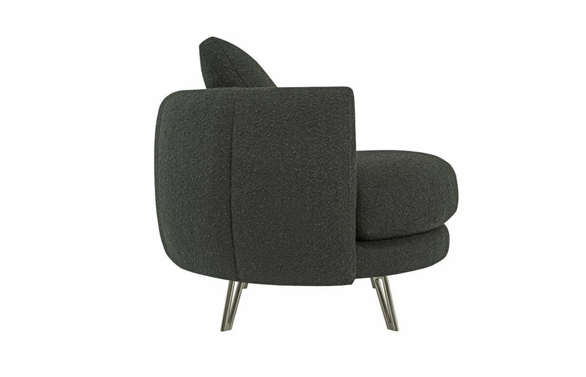 Lotus Chair & Swivel Chair (Black) - Image 3