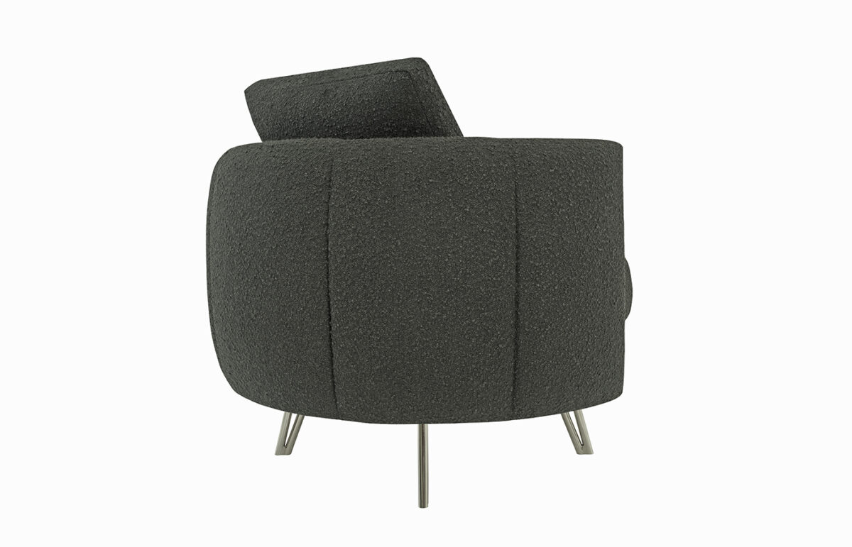 Lotus Chair & Swivel Chair (Black) - Image 4