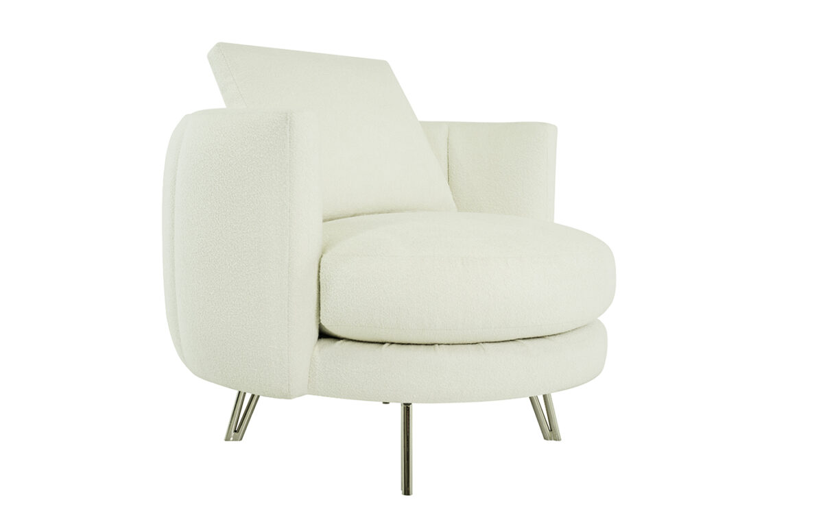 Lotus Chair & Swivel Chair (White)