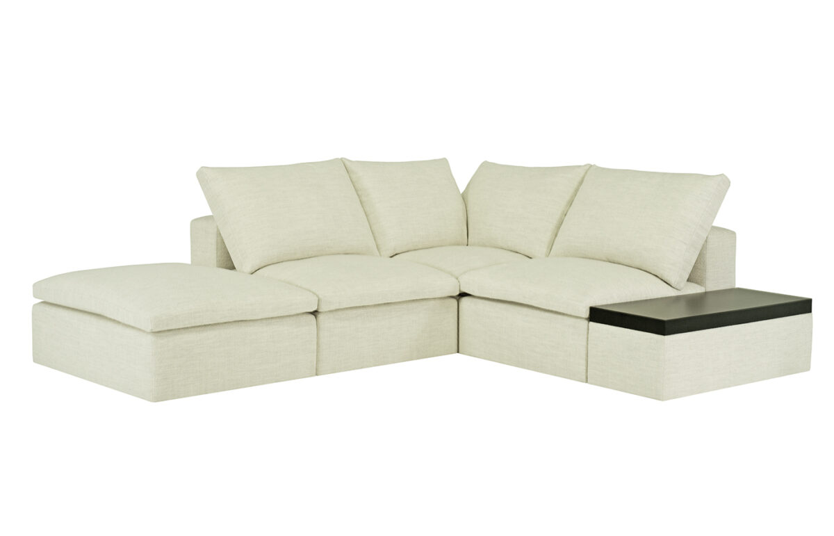 Malibu 5pc Modular Sectional (with Bumper Ottoman and Sectional Table) <span style="color: #ff0000;">New!</span>