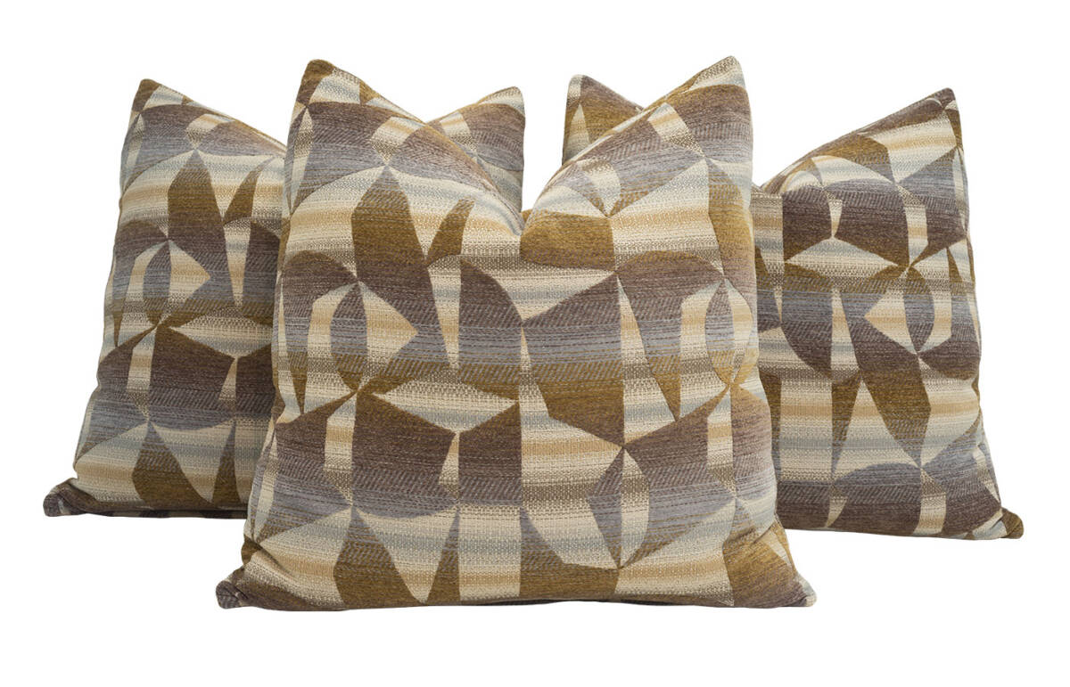 Set of 3 Accent Pillows 22" Sq. Pillows (Eero Fossil)<br>$150 (Originally $850 retail)