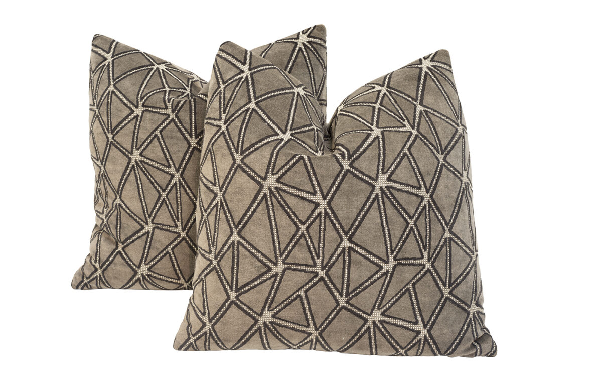 Set of 2 Accent Pillows 22" Sq. Pillows (Katina Orion)<br>$245 (Originally $850 retail)