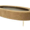 Leia (Brass Leg) Oval Cocktail Ottoman <span style="color: #ff0000;"> New!</span>