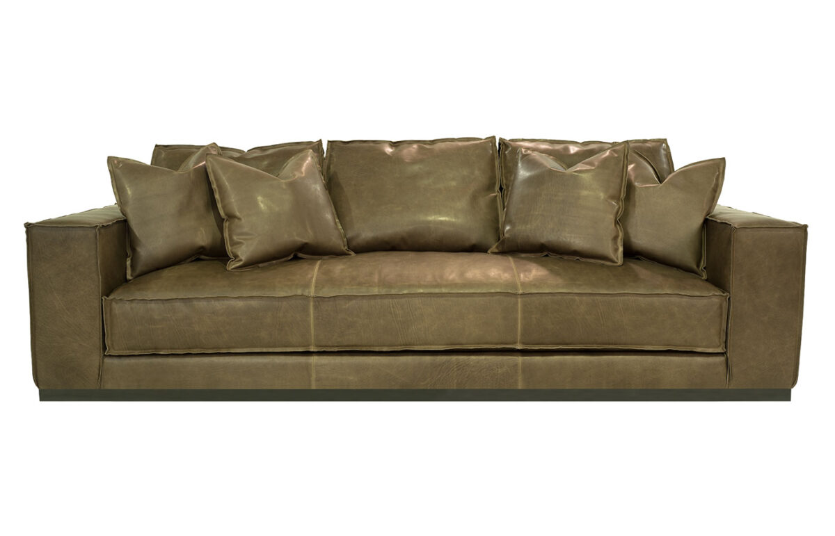 Hamptons (Wood Base) Leather Sofa  <span style="color: #ff0000;">New!</span> - Image 2