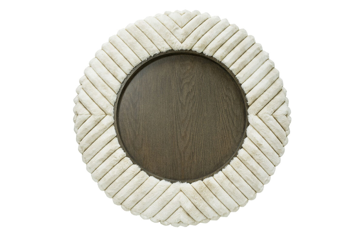 Zai Round Cocktail Ottoman (Fur) - Image 3