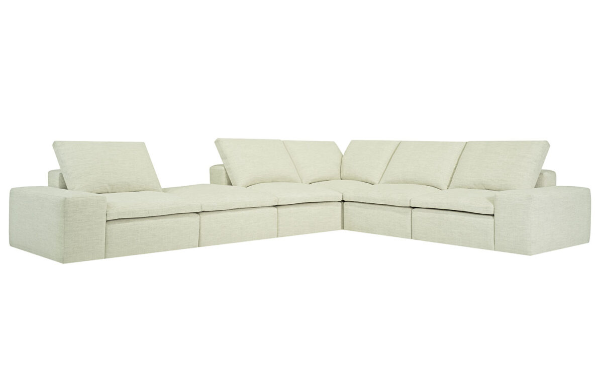 Malibu 6pc Modular Sectional (14in Low Arm with Bumper Ottoman) <span style="color: #ff0000;">New!</span>