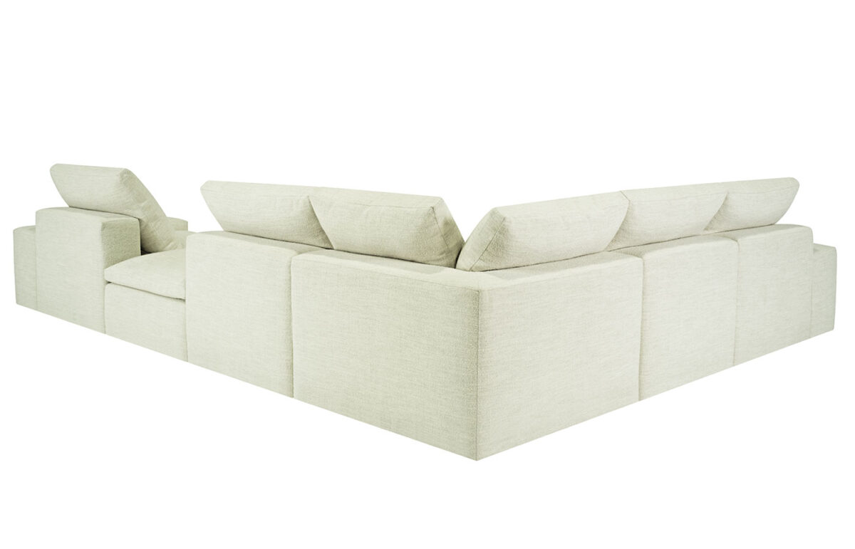 Malibu 6pc Modular Sectional (Tuxedo Arm with Bumper Ottoman) <span style="color: #ff0000;">New!</span> - Image 2
