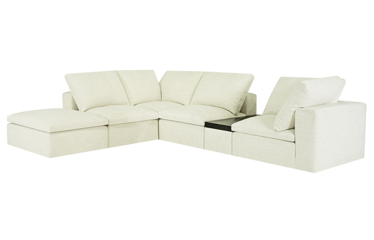Malibu 6pc Modular Sectional (Tuxedo Arm with Sectional Table) <span style="color: #ff0000;">New!</span>