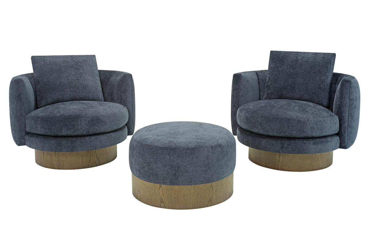 Puff Swivel Chairs & Ottoman