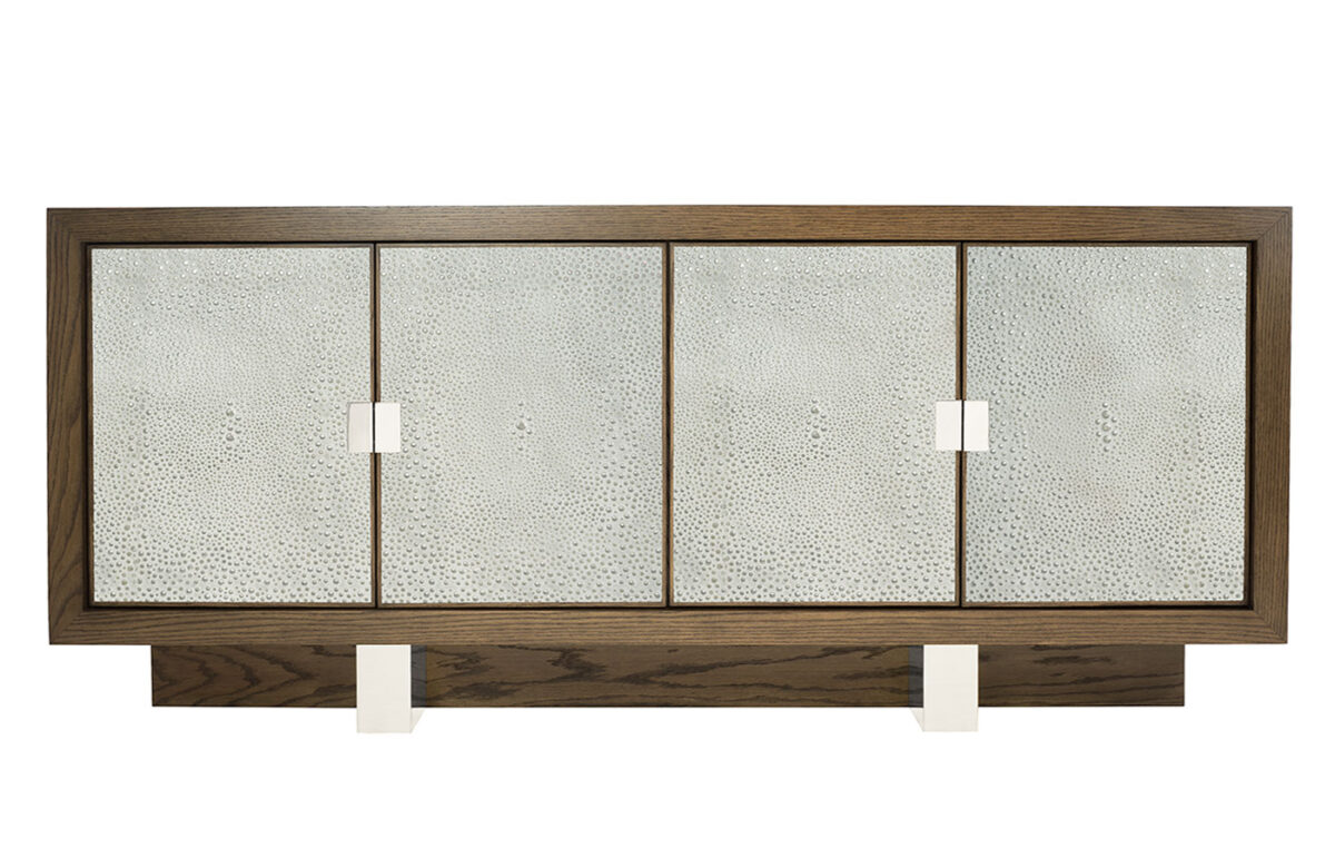 Tokyo Credenza (Polished Nickel & Leather Details) <span style="color: #ff0000;">New!</span>
