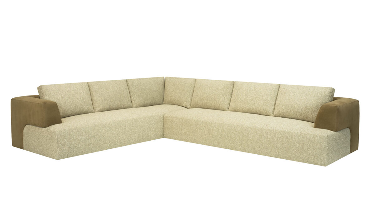 District 2pc Sectional (Leather & Fabric Combo) <span style="color: #ff0000;">New!</span>