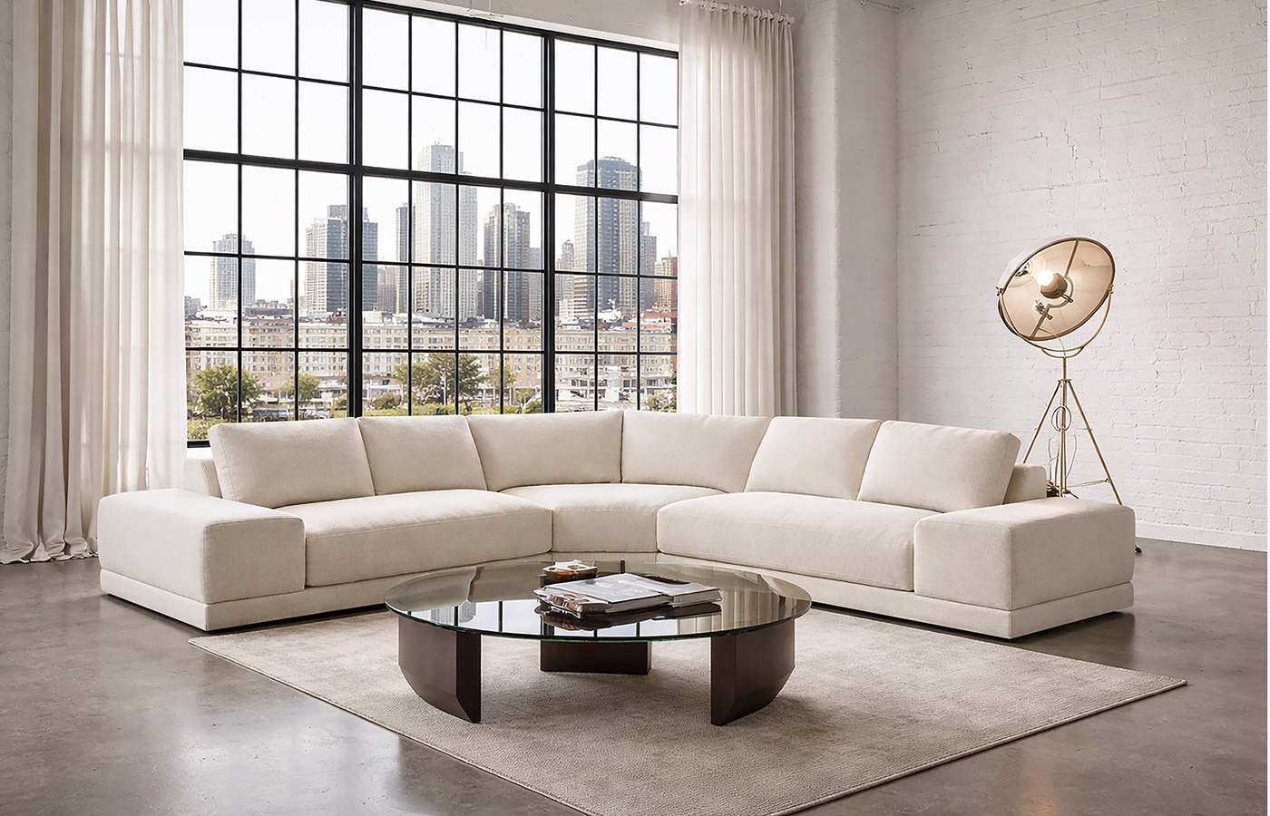 Mesa (NE) 3pc Curved Sectional <span style="color: #ff0000;">New!</span> - Image 2